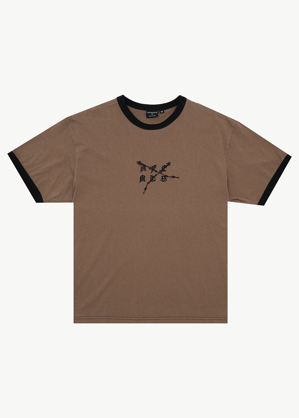 AFENDS Stem - Boxy Ringer Tee - Vintage Fossil