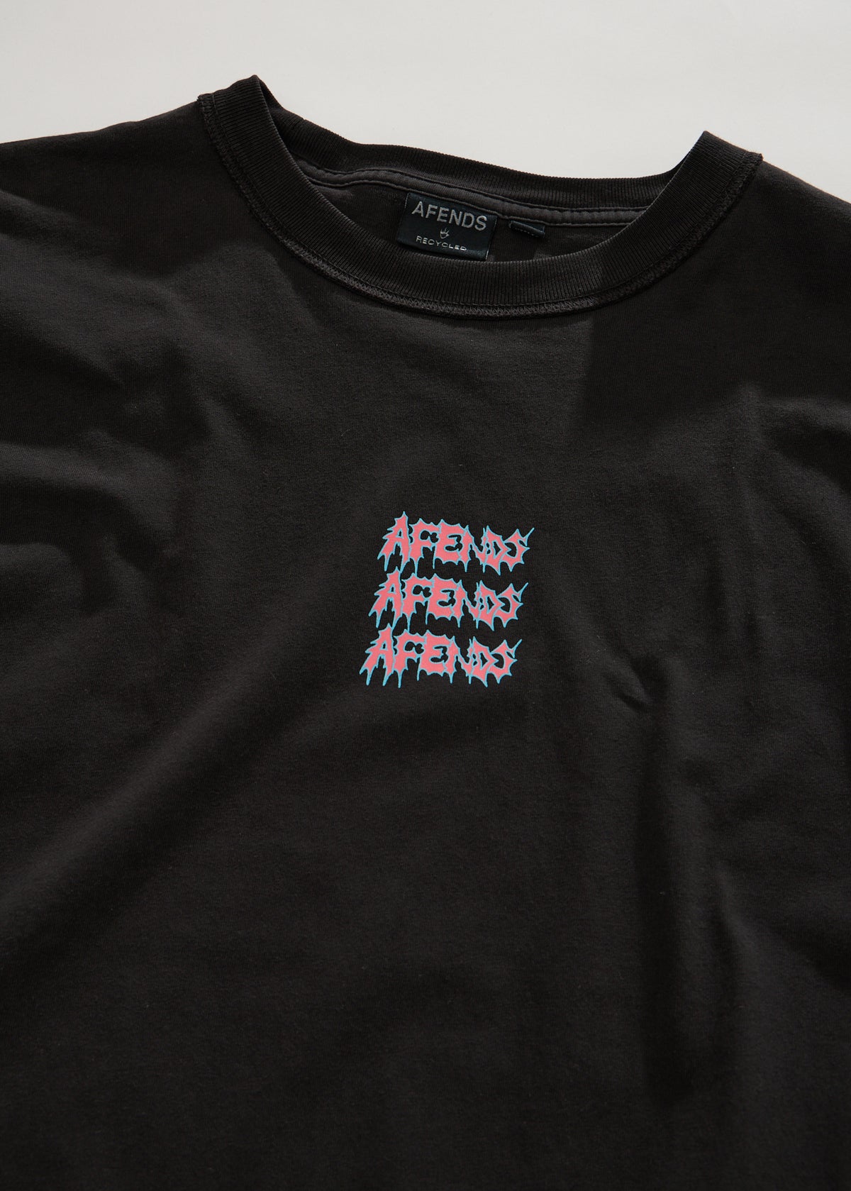 AFENDS Repetition - Boxy Tee - Stone Black