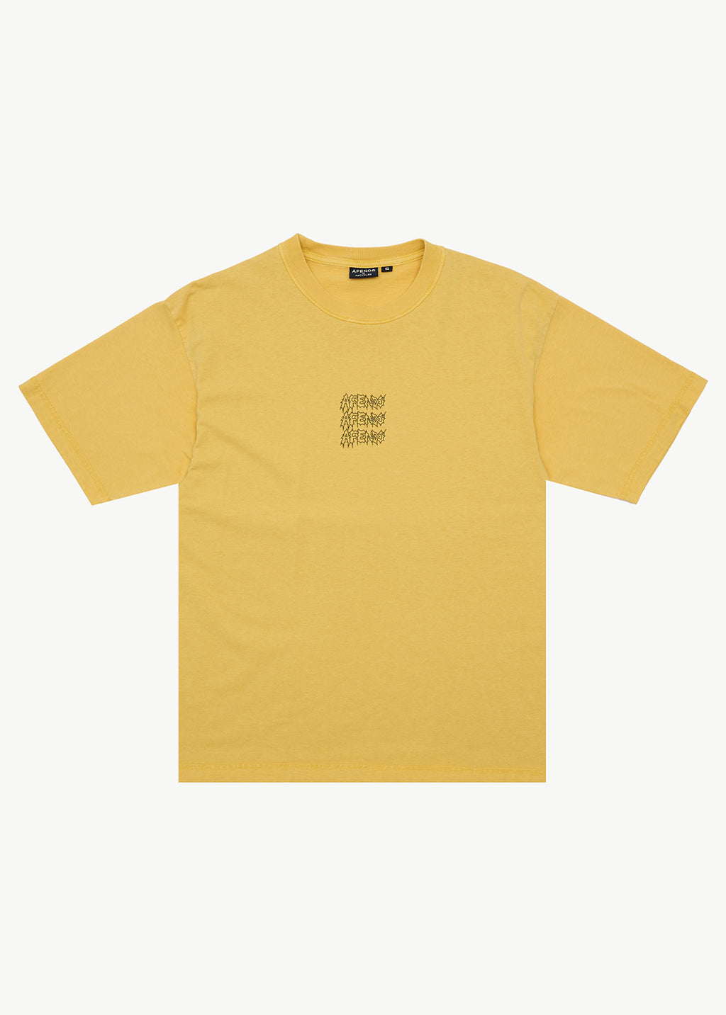 AFENDS Repetition - Boxy Tee - Vintage Mango