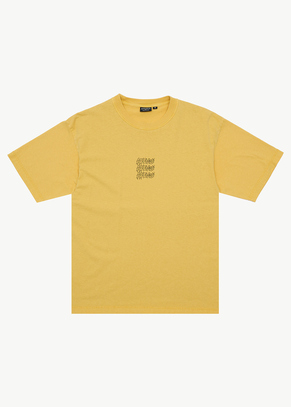 AFENDS Repetition - Boxy Tee - Vintage Mango