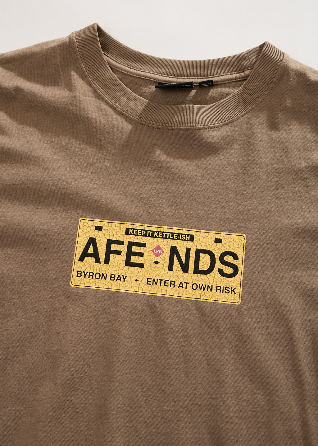 AFENDS Risk - Retro Tee - Vintage Fossil