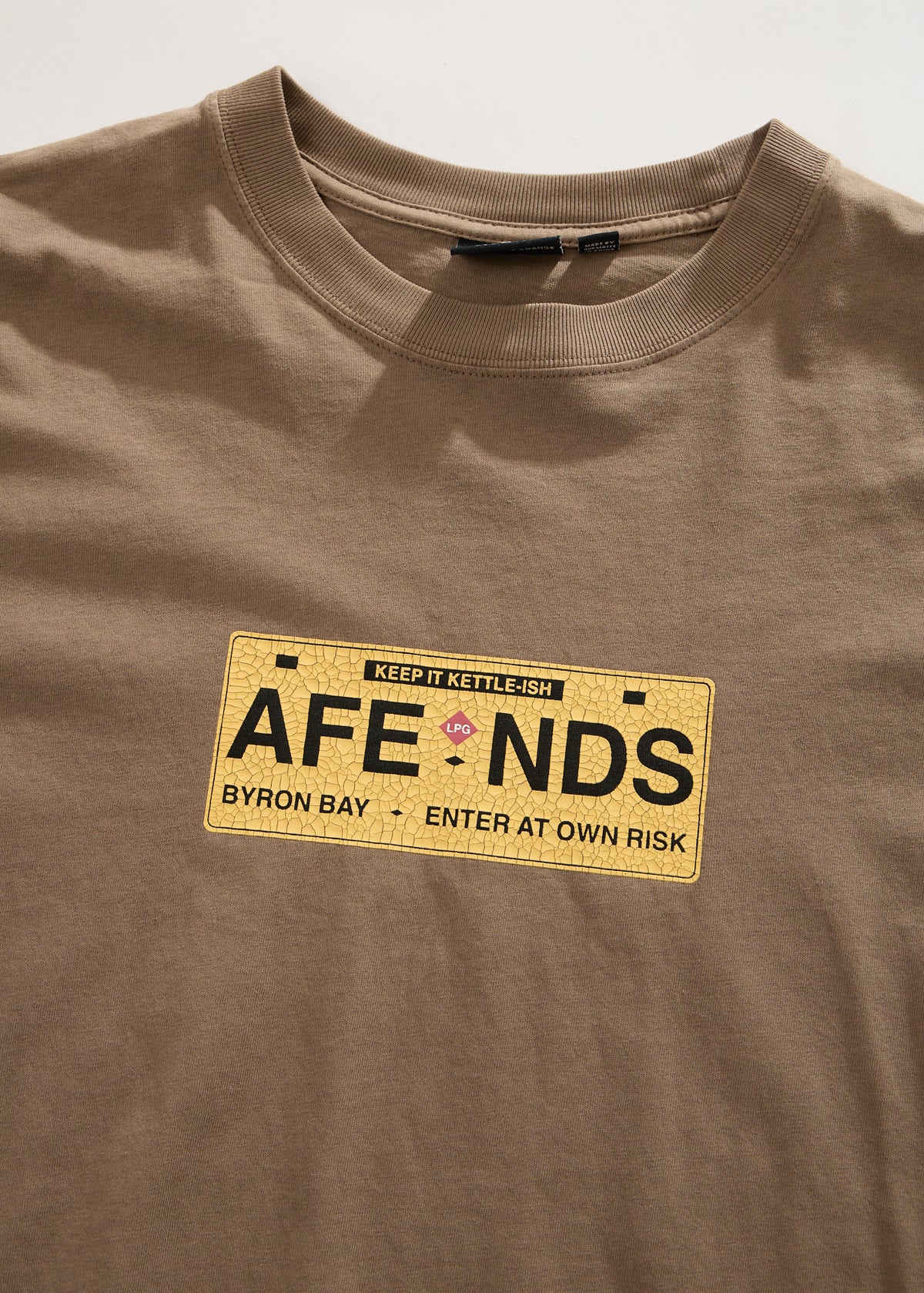 AFENDS Risk - Retro Tee - Vintage Fossil