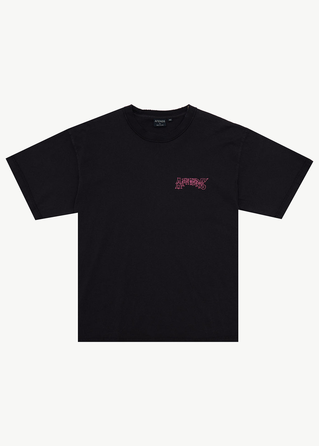 AFENDS Goddess - Heavyweight Boxy Tee - Stone Black