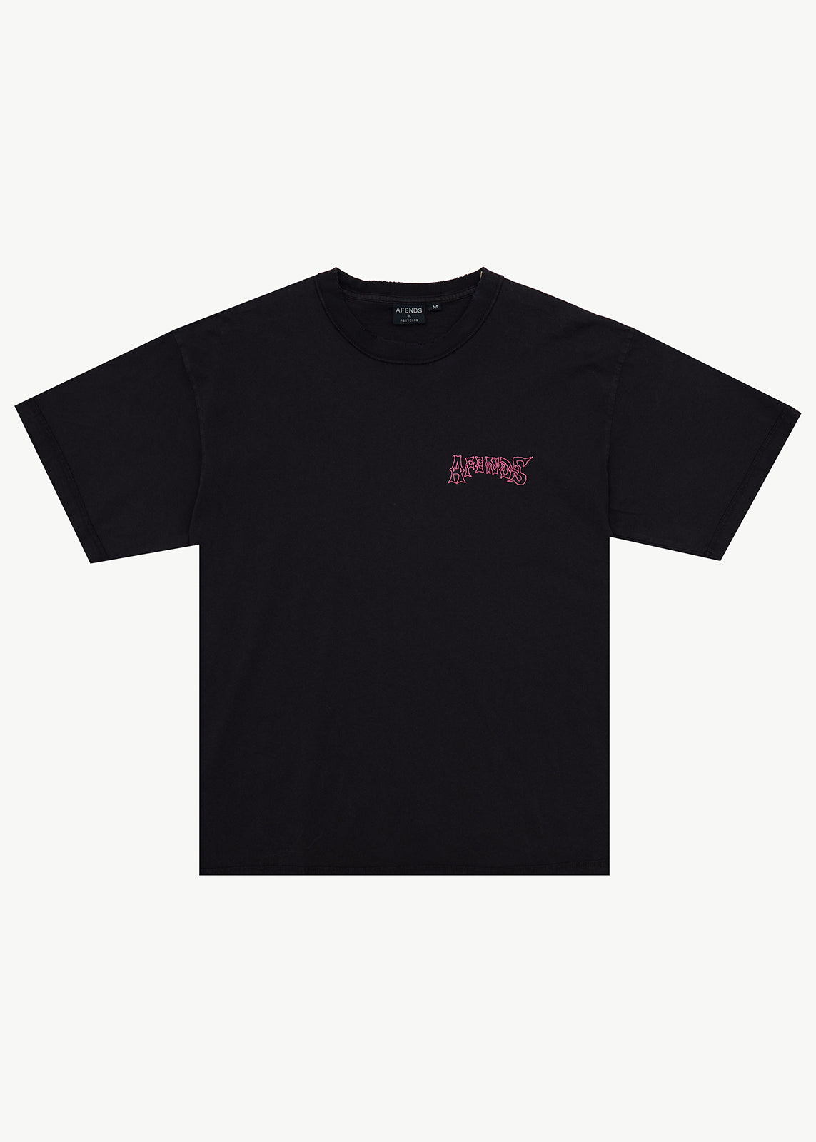 AFENDS Goddess - Heavyweight Boxy Tee - Stone Black