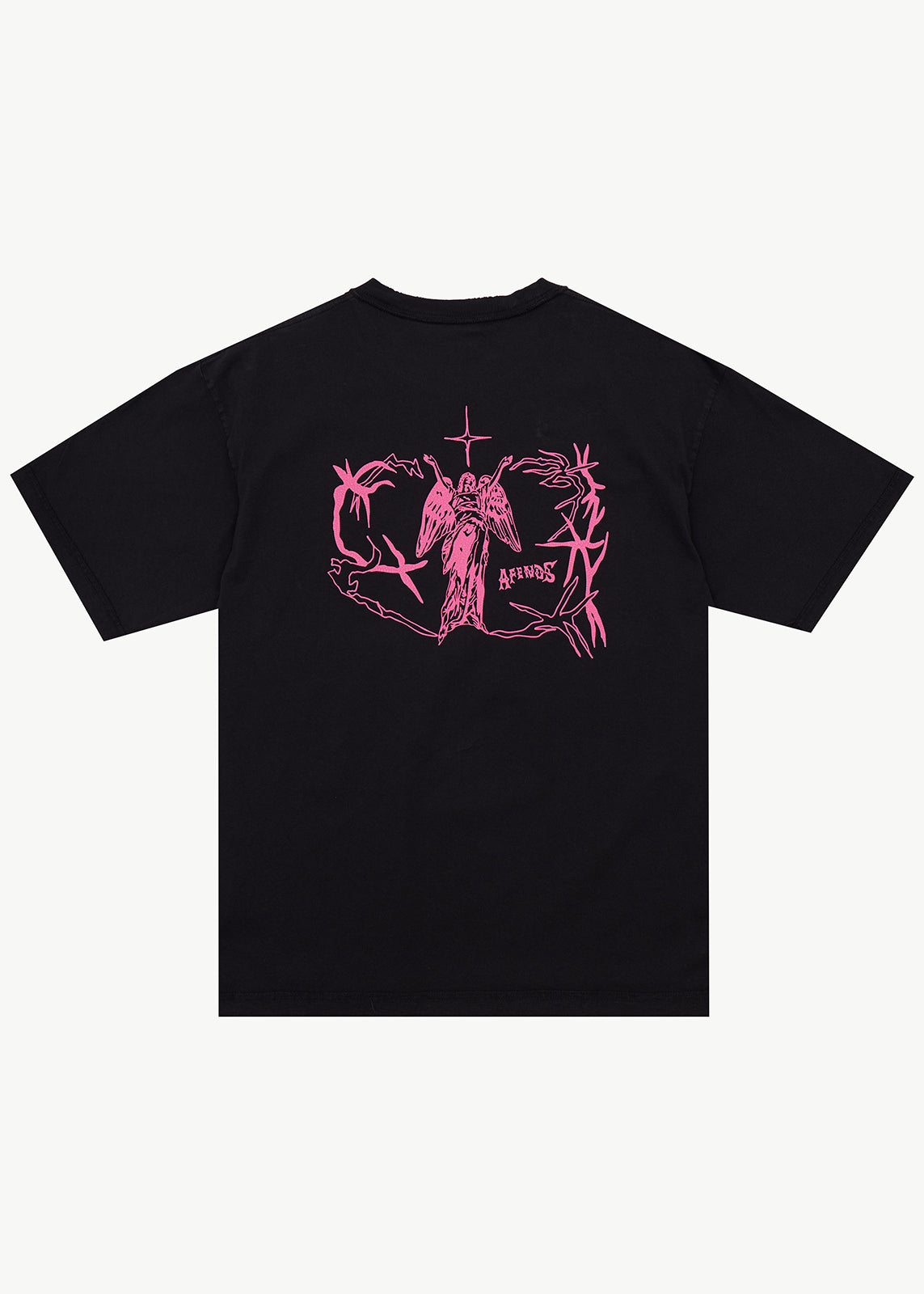 AFENDS Goddess - Heavyweight Boxy Tee - Stone Black