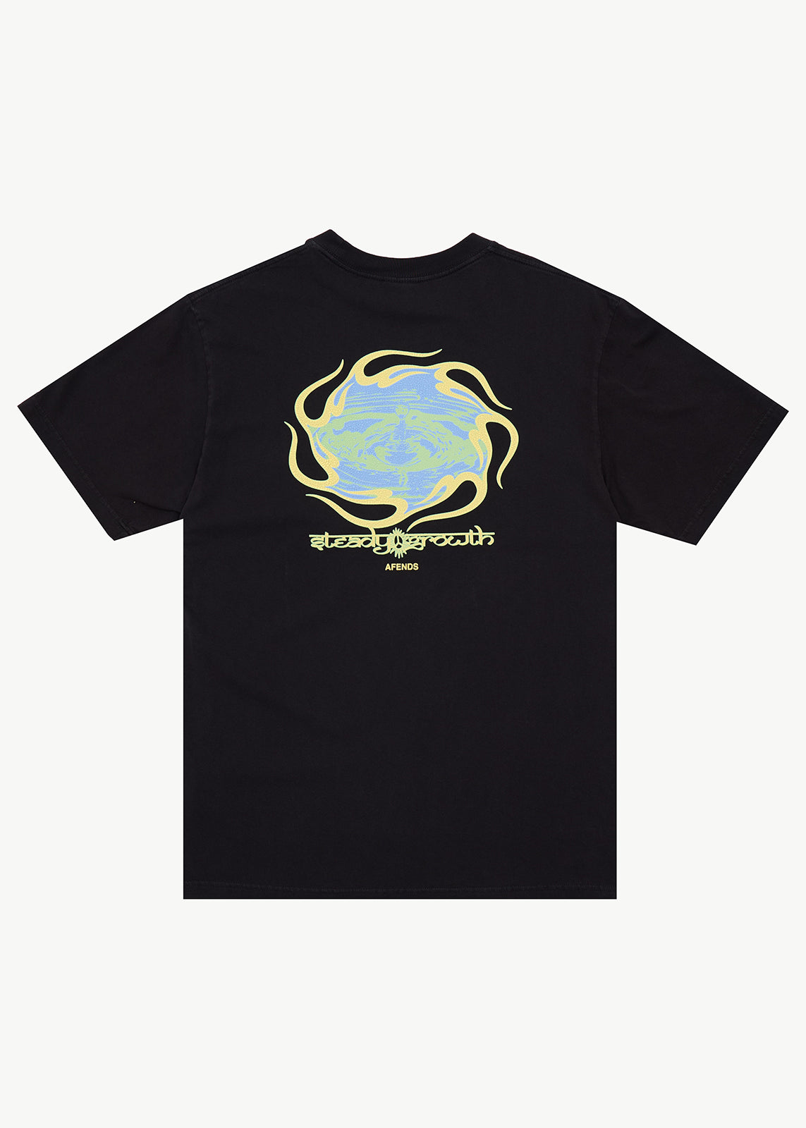 AFENDS Steady - Retro Tee - Stone Black