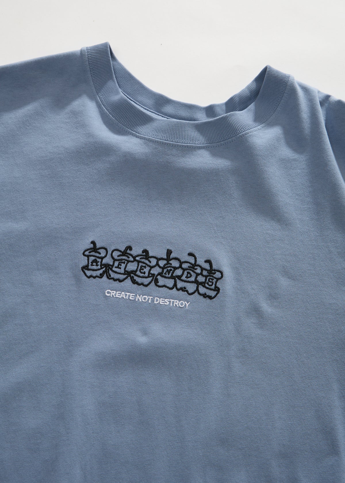 AFENDS Core - Retro Tee - Washed Slate Blue