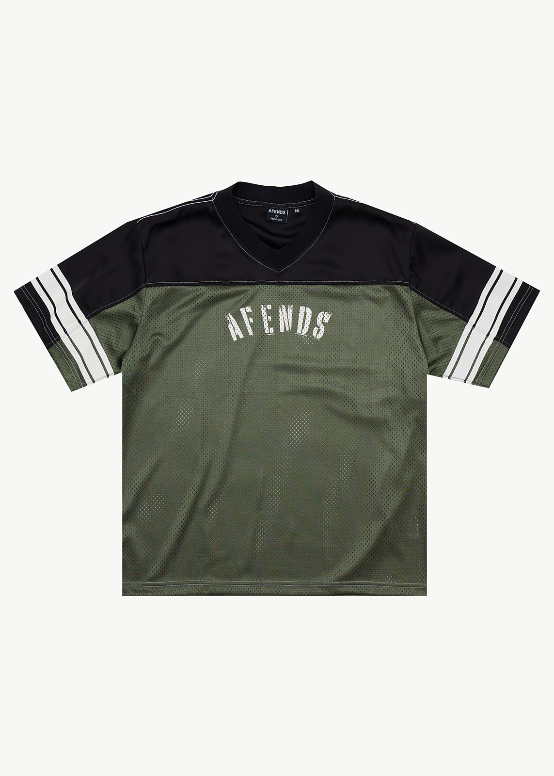 AFENDS Contingent - Mesh Jersey Boxy Tee - Cypress