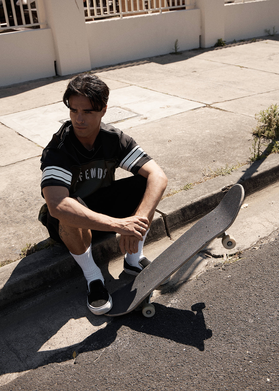 AFENDS Contingent - Mesh Jersey Boxy Tee - Cypress