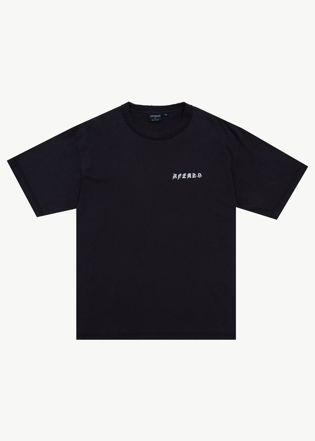 AFENDS Constellation - Heavyweight Boxy Tee - Stone Black