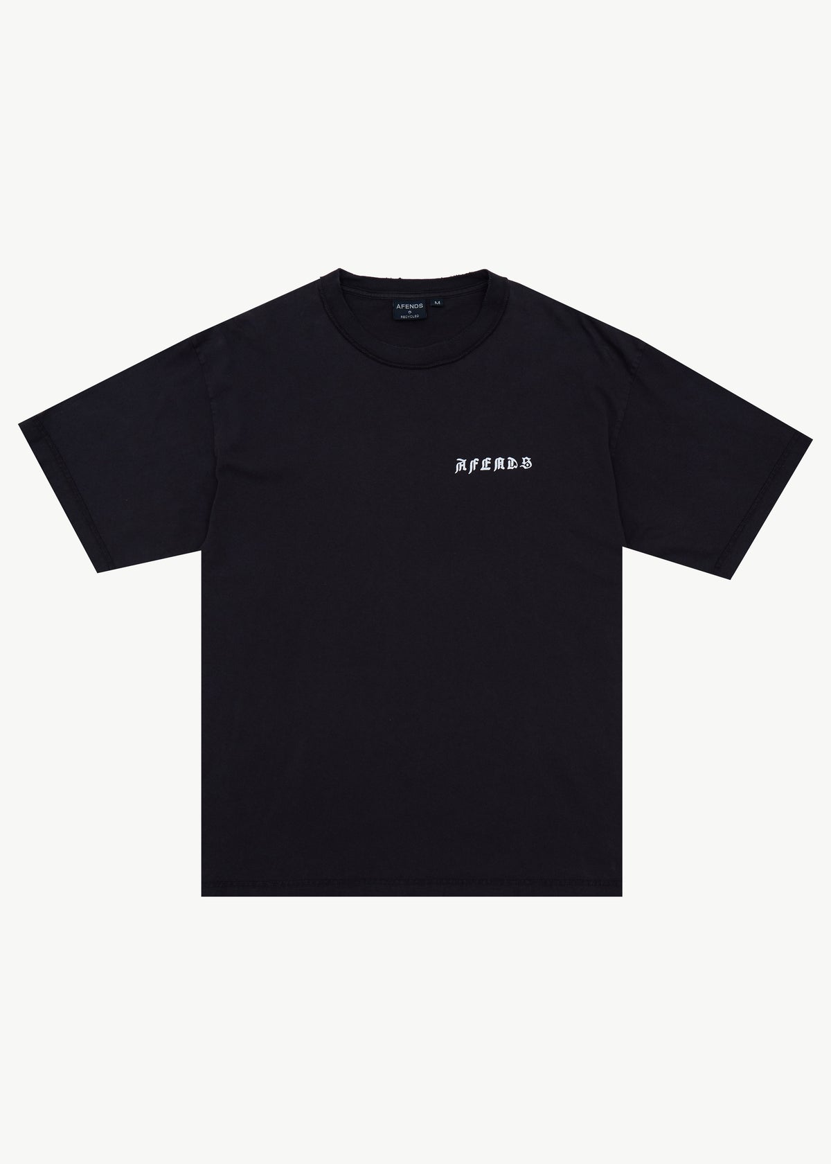 AFENDS Constellation - Heavyweight Boxy Tee - Stone Black