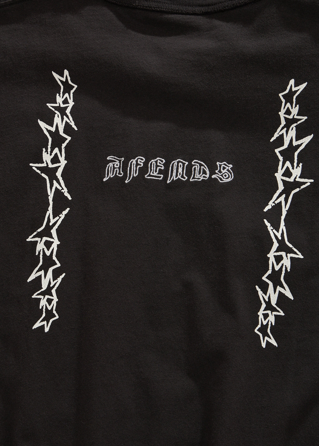 AFENDS Constellation - Heavyweight Boxy Tee - Stone Black