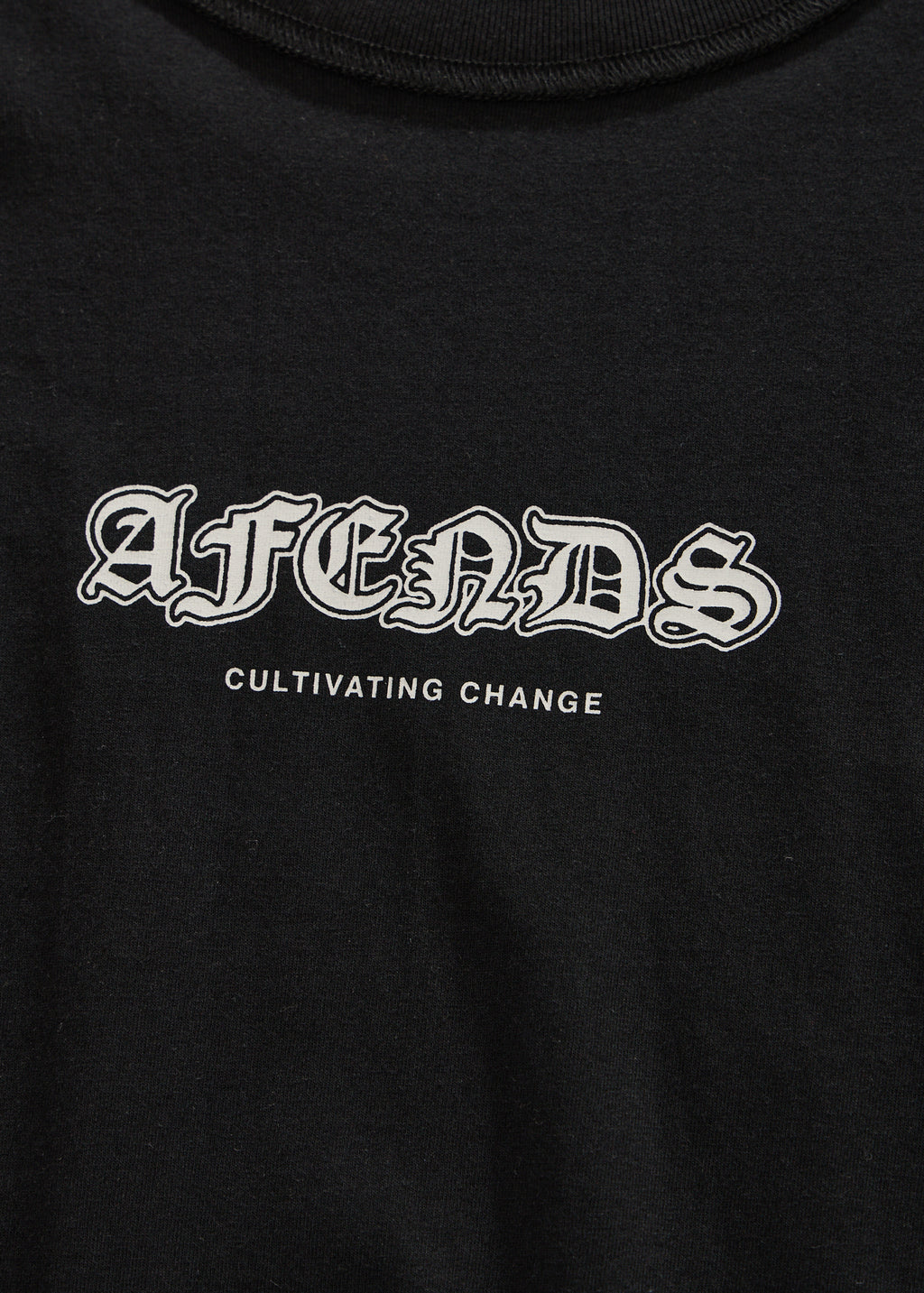 AFENDS Script - Boxy Tee - Black