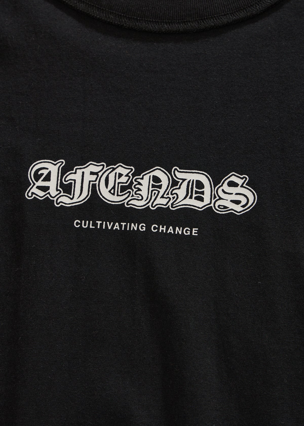 AFENDS Script - Boxy Tee - Black