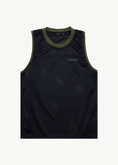 AFENDS Contingent - Mesh Singlet - Black
