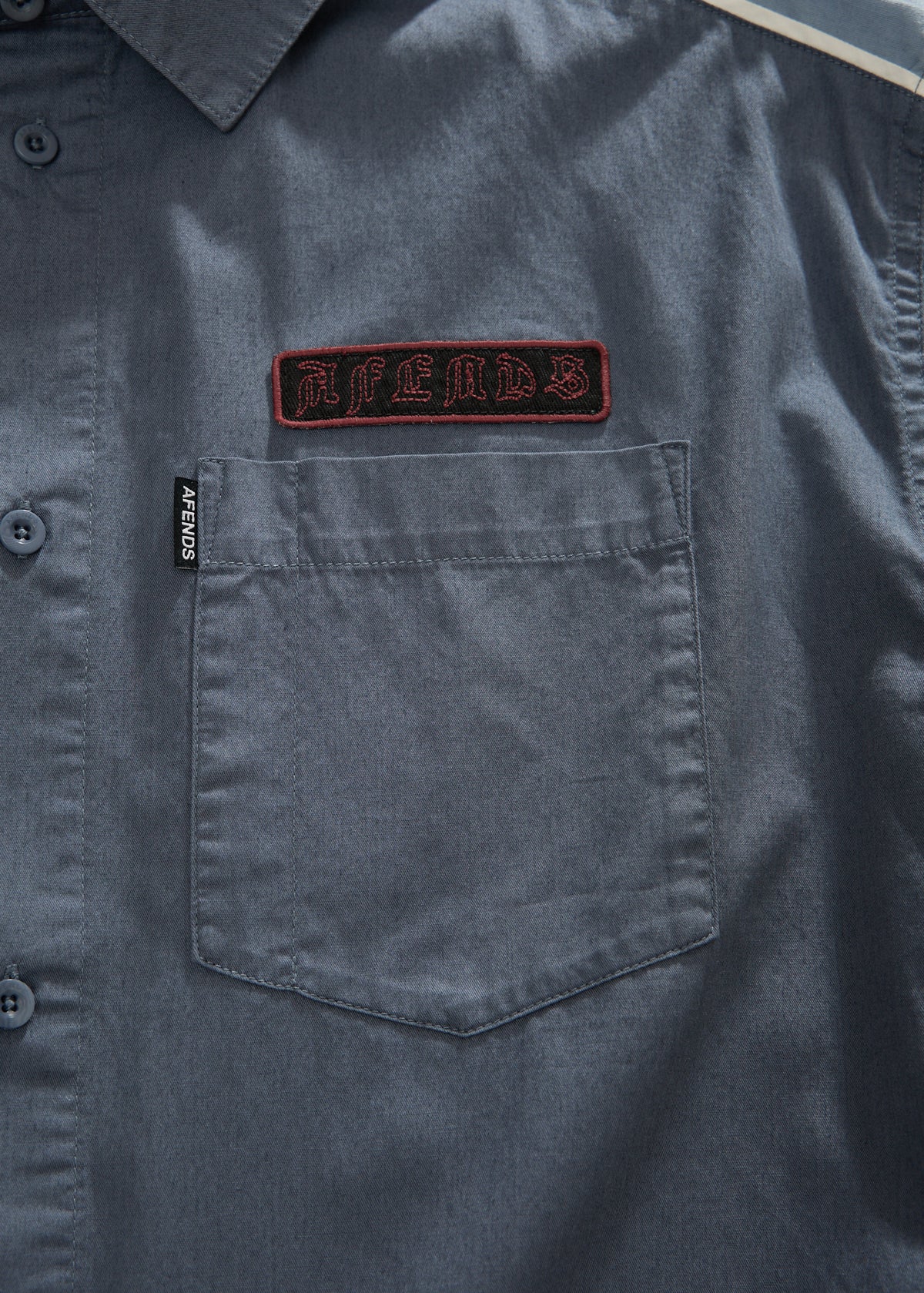 AFENDS Constellation - Short Sleeve Shirt - Slate Blue