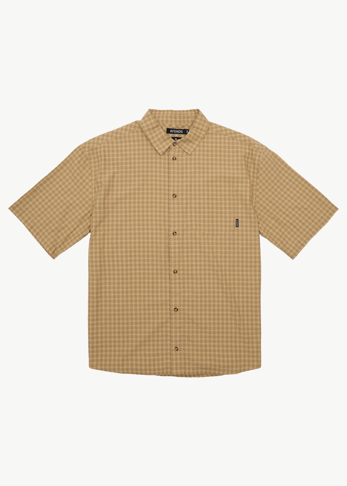 AFENDS Lo-Fi - Short Sleeve Shirt - Corn Check
