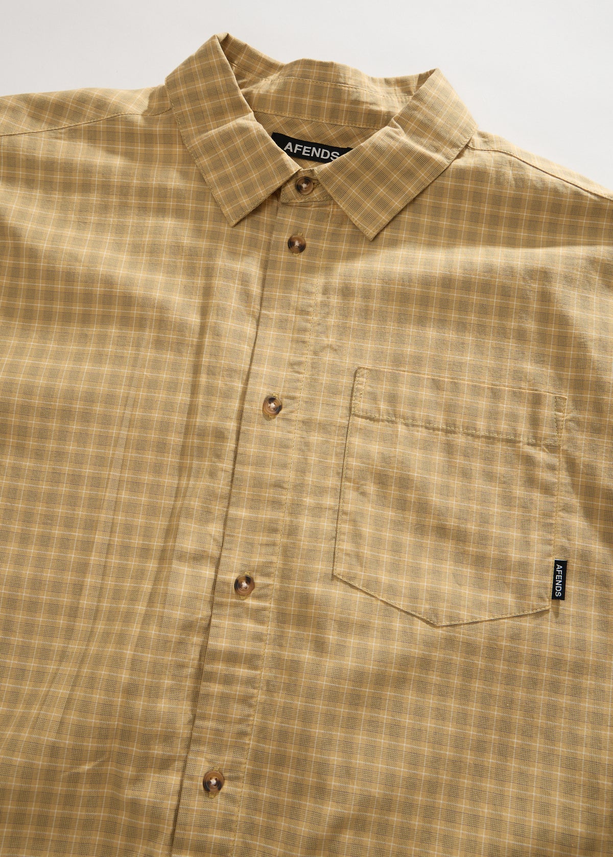 AFENDS Lo-Fi - Short Sleeve Shirt - Corn Check
