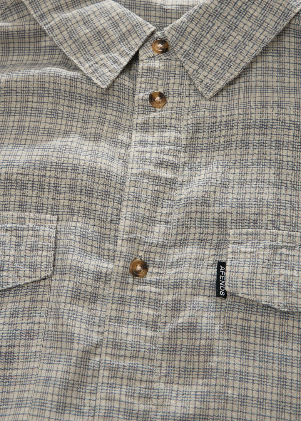 AFENDS Devon - Short Sleeve Shirt - Silver Birch