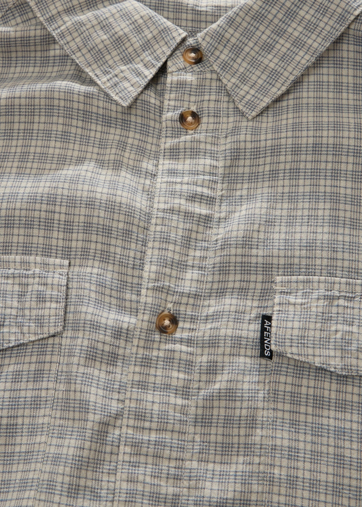 AFENDS Devon - Short Sleeve Shirt - Silver Birch