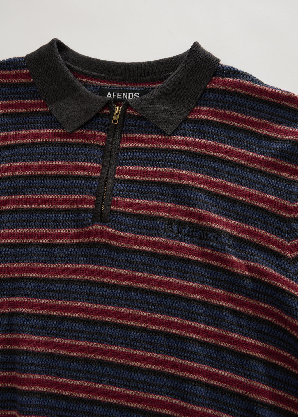 AFENDS Club - Knit Polo Shirt - Club Stripe