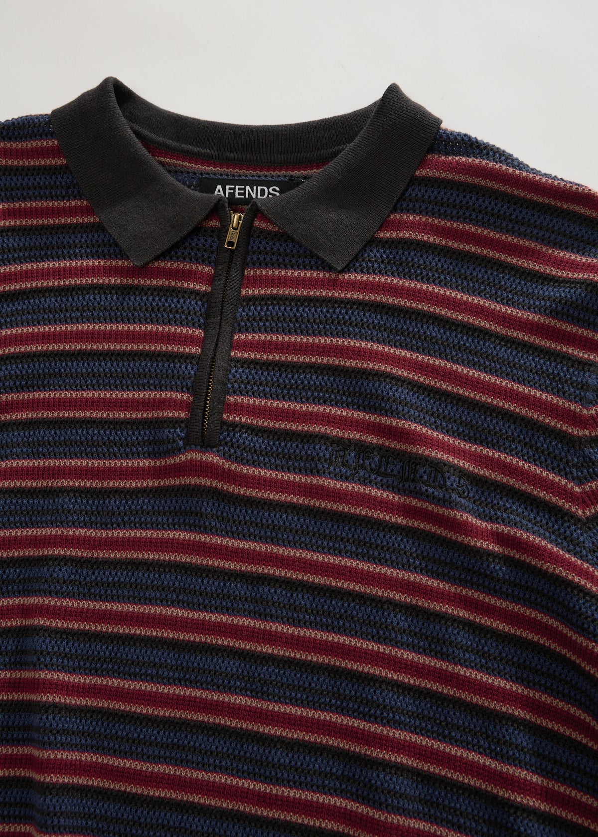 AFENDS Club - Knit Polo Shirt - Club Stripe