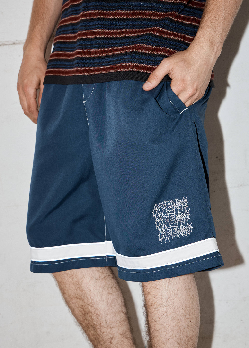AFENDS Repetition - Cargo Swim Short 22" - Slate Blue