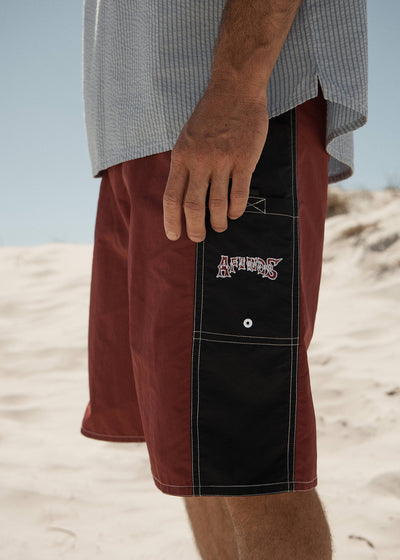 AFENDS Goddess - Surf Related V2 Boardshort 22" - Burgundy