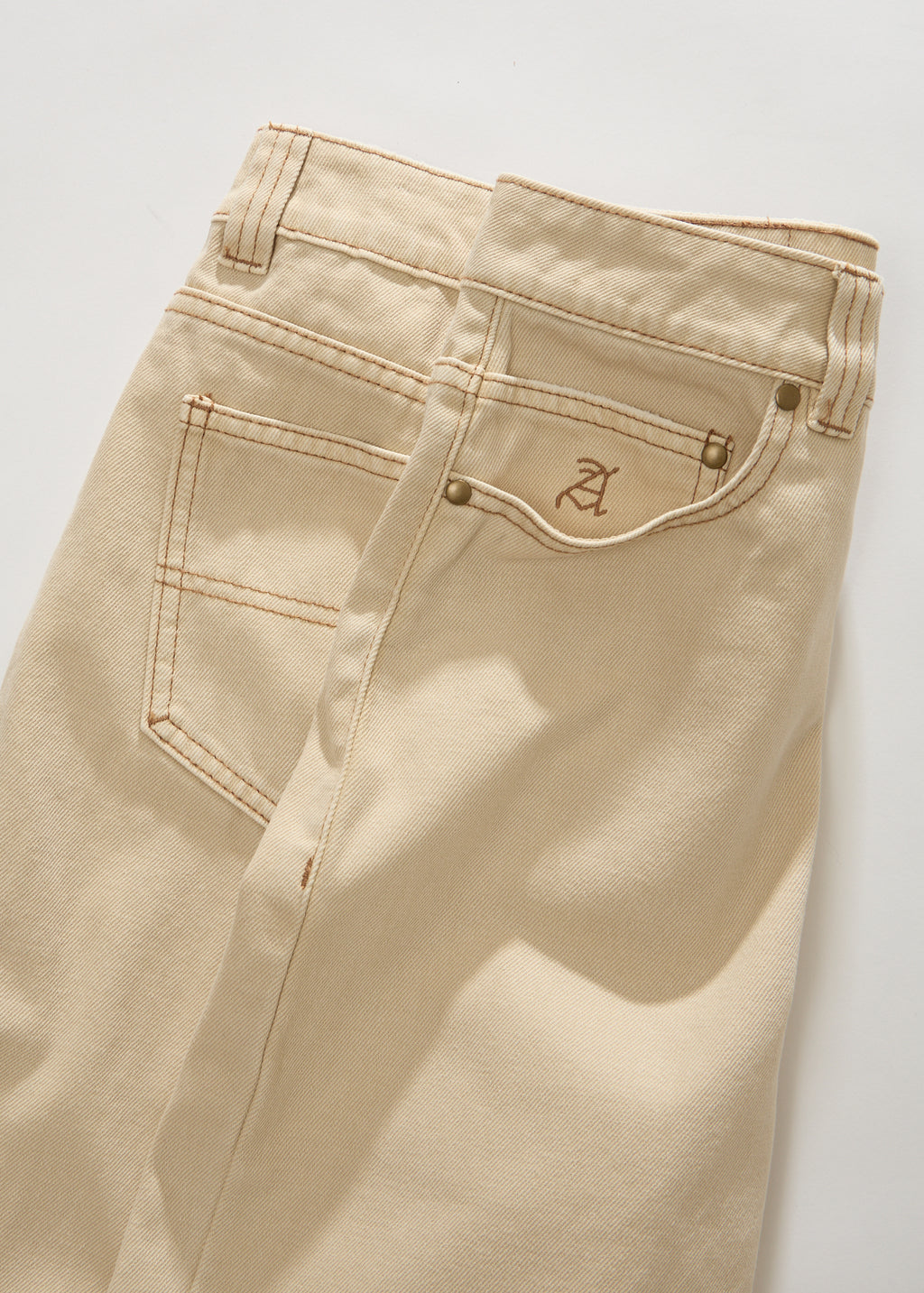 AFENDS Aged Pablo - Denim Baggy Fit Jean - Vintage Sand