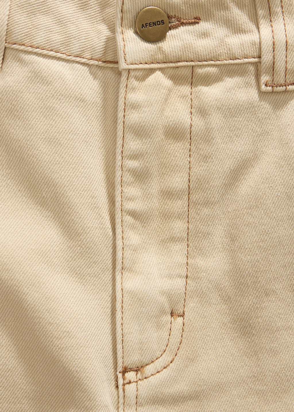 AFENDS Aged Pablo - Denim Baggy Fit Jean - Vintage Sand