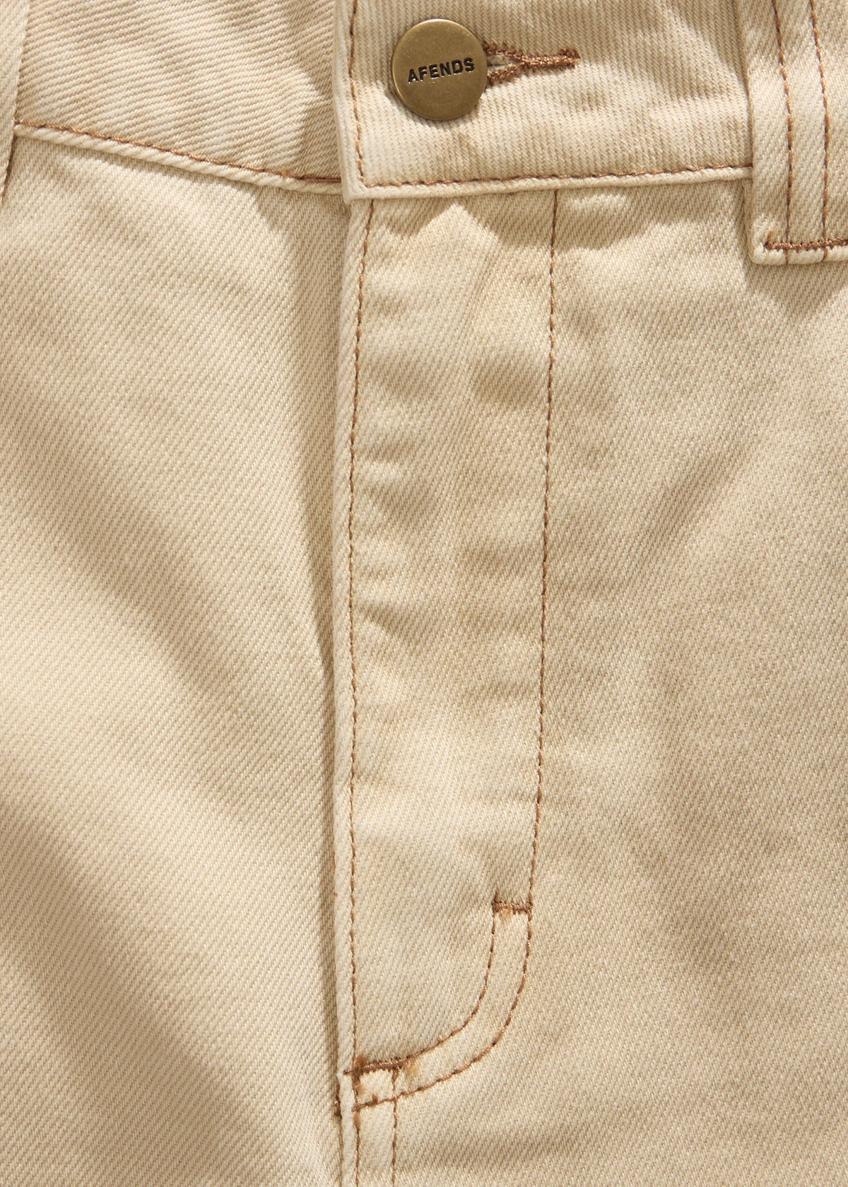 AFENDS Aged Pablo - Denim Baggy Fit Jean - Vintage Sand