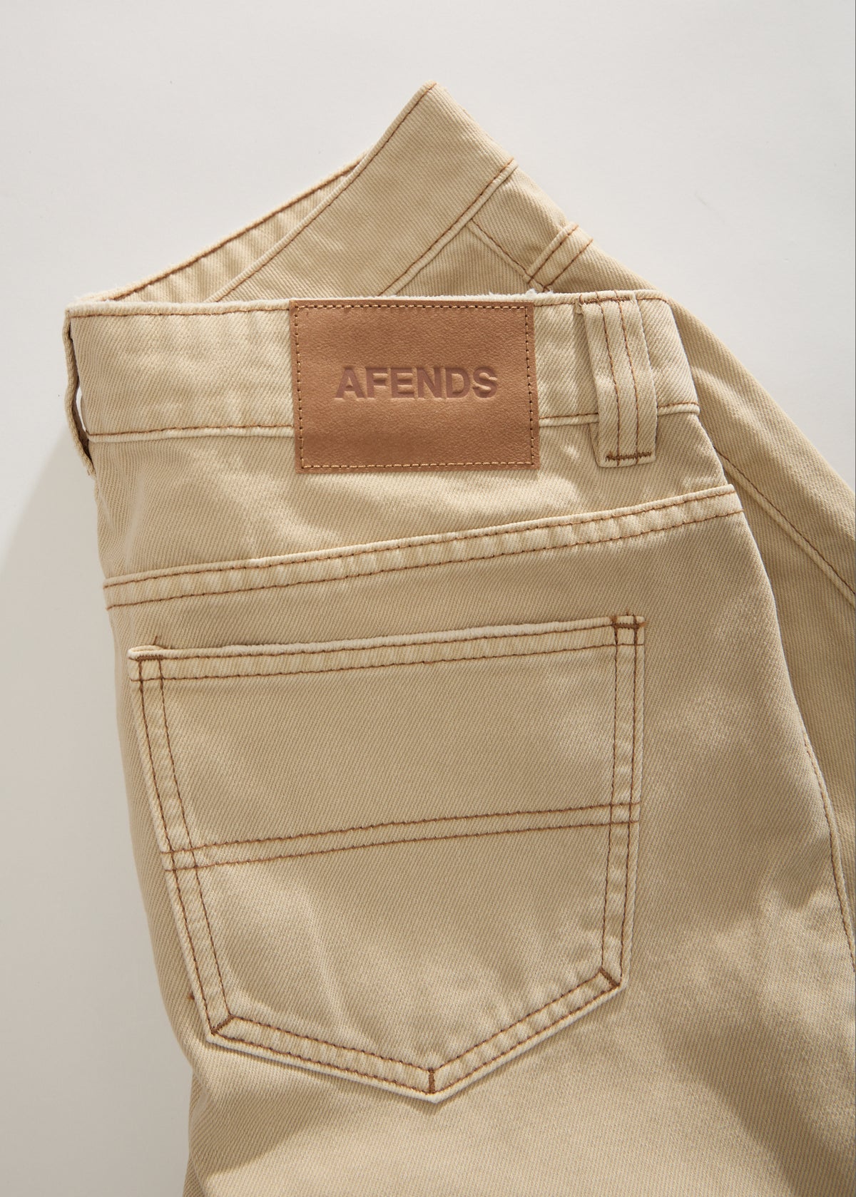 AFENDS Aged Pablo - Denim Baggy Fit Jean - Vintage Sand