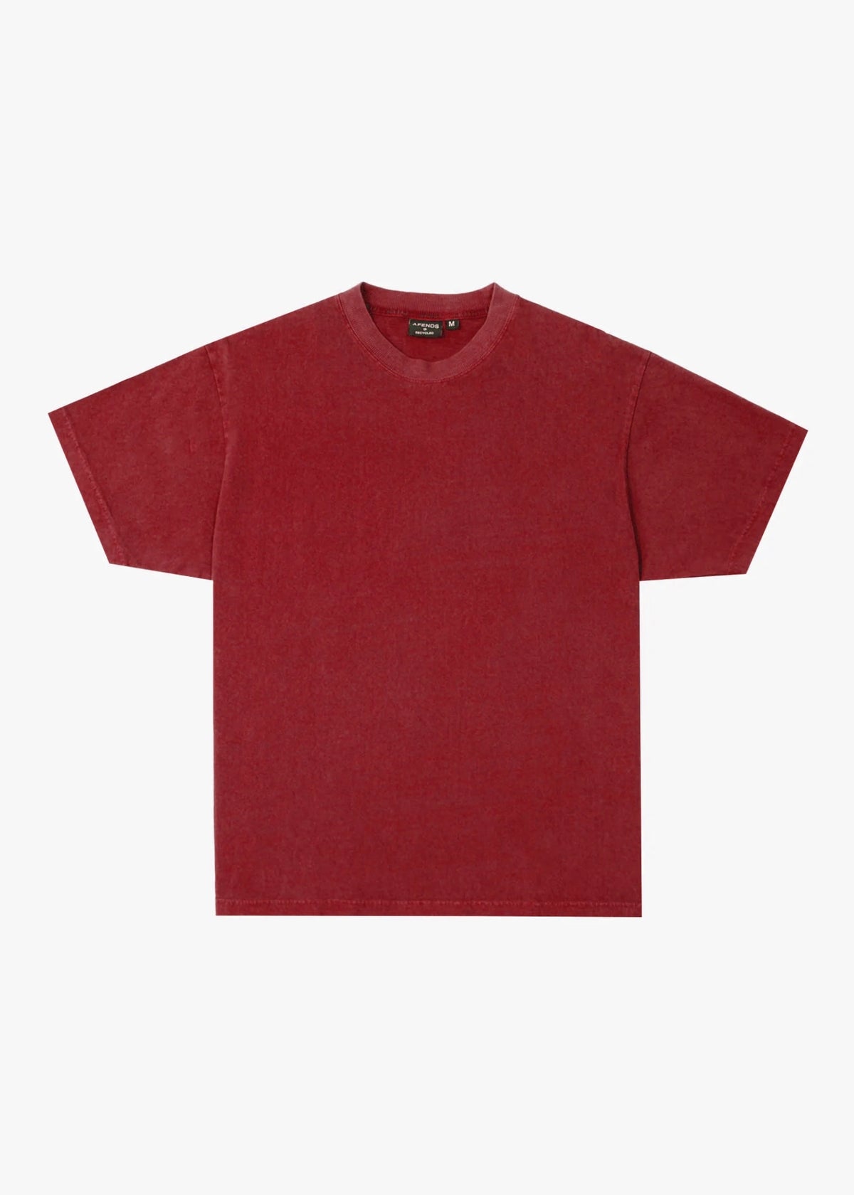 AFENDS Genesis - Heavyweight Boxy Tee - Vintage Cherry
