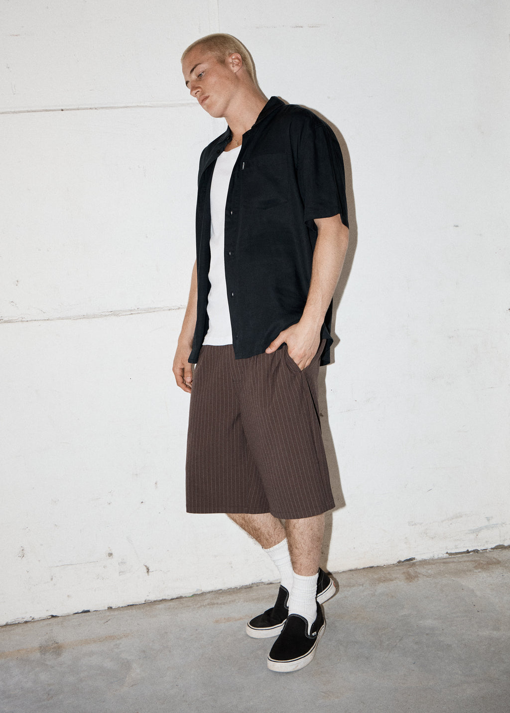 AFENDS Foundation - Short Sleeve Shirt - Black