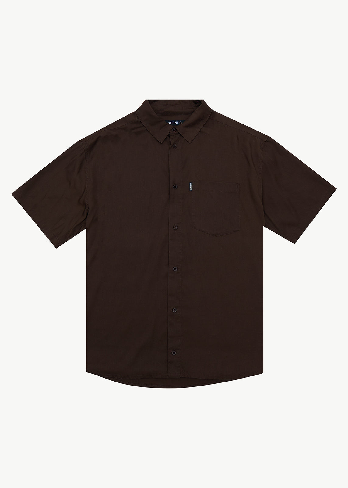 AFENDS Foundation - Short Sleeve Shirt - Coffee