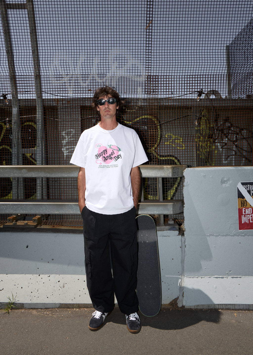 AFENDS Mens Genuine Sentiment - Heavyweight Boxy Tee - White