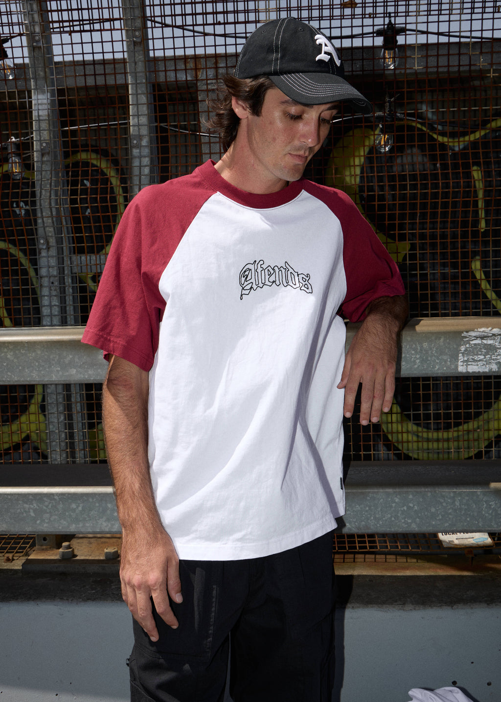 AFENDS Mens Home - Raglan Tee - White