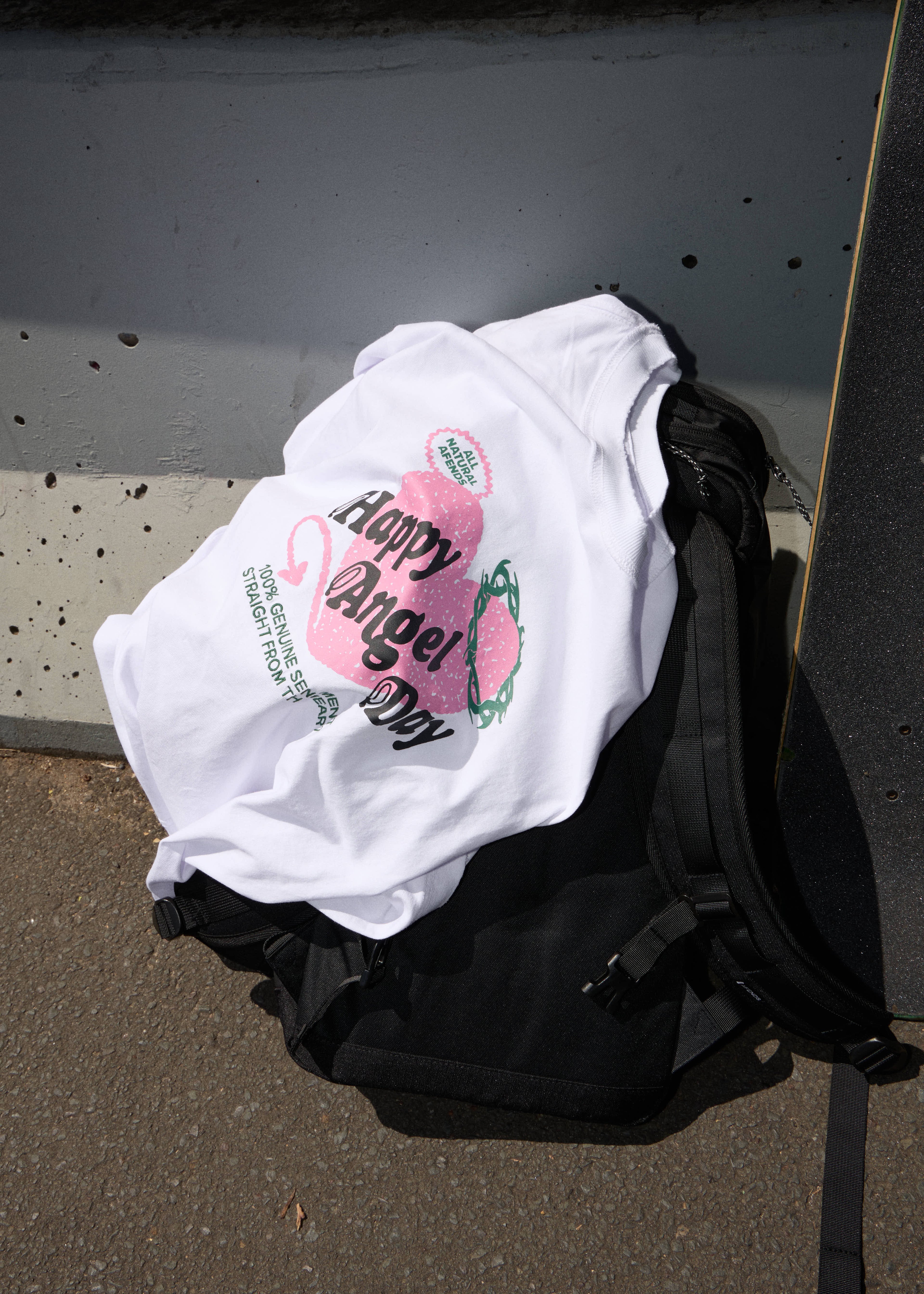 AFENDS Mens Genuine Sentiment - Heavyweight Boxy Tee - White