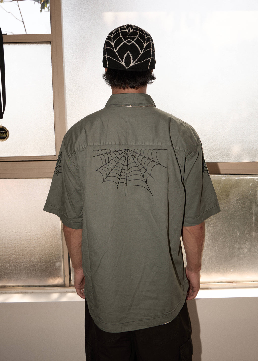 AFENDS Mens Supply - Workwear Short Sleeve Shirt - Washed Sycamore