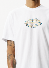 Afends Mens Bloom - Recycled Retro Graphic Logo T-Shirt - White - Afends mens bloom   recycled retro graphic logo t shirt   white 