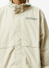 Afends Mens Antimatter - Recycled Spray Jacket - Cement - Afends mens antimatter   recycled spray jacket   cement 