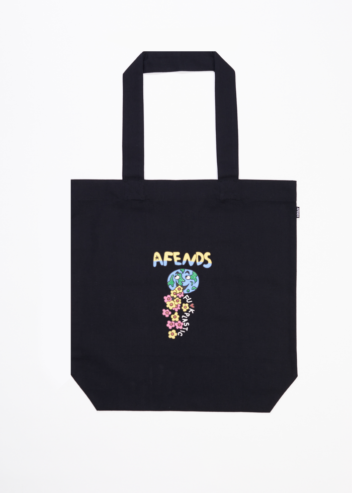 Afends Unisex F Plastic Tote Bag Black Afends AU
