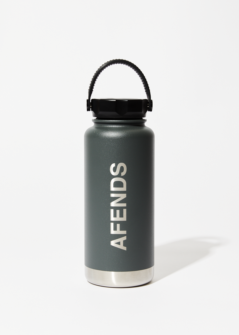 Afends Unisex Pargo x Afends - 950mL Insulated Water Bottle - BBQ Charcoal
