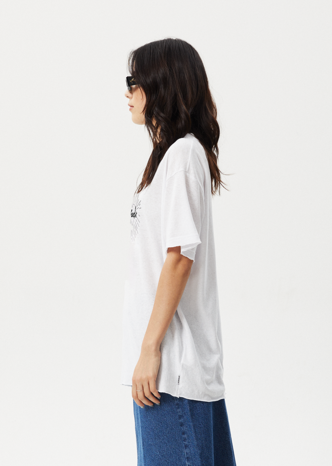 AFENDS Womens Pulse - Oversized Tee - White 