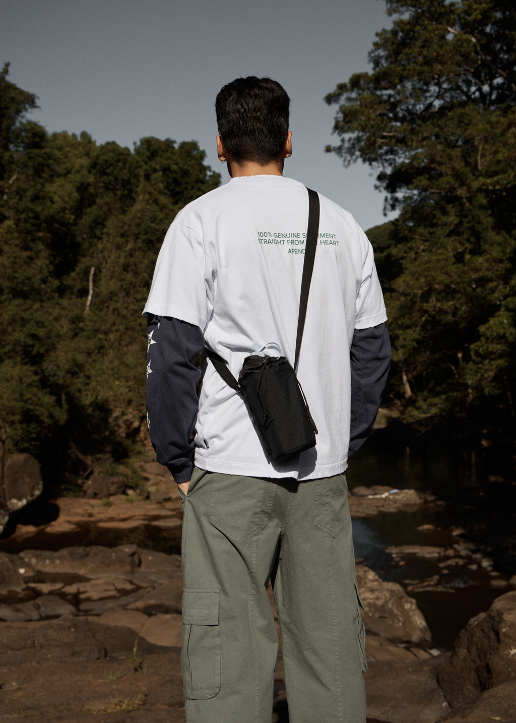 AFENDS Mens Genuine Sentiment - Recycled Heavyweight Boxy Fit Tee - White