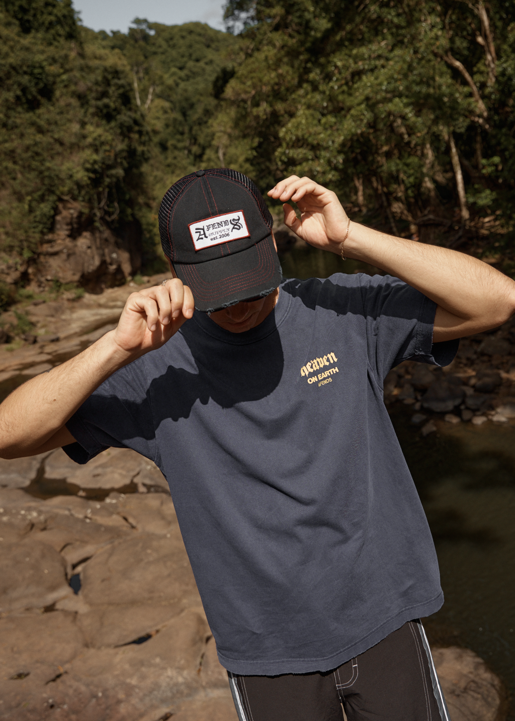 AFENDS Mens Supply - Recycled Six Panel Mesh Cap - Black