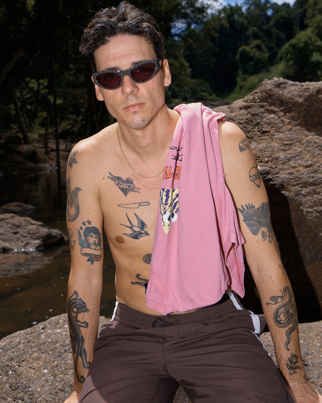 AFENDS Mens Shell Times - Recycled Boxy Fit Tee - Washed Marrakesh