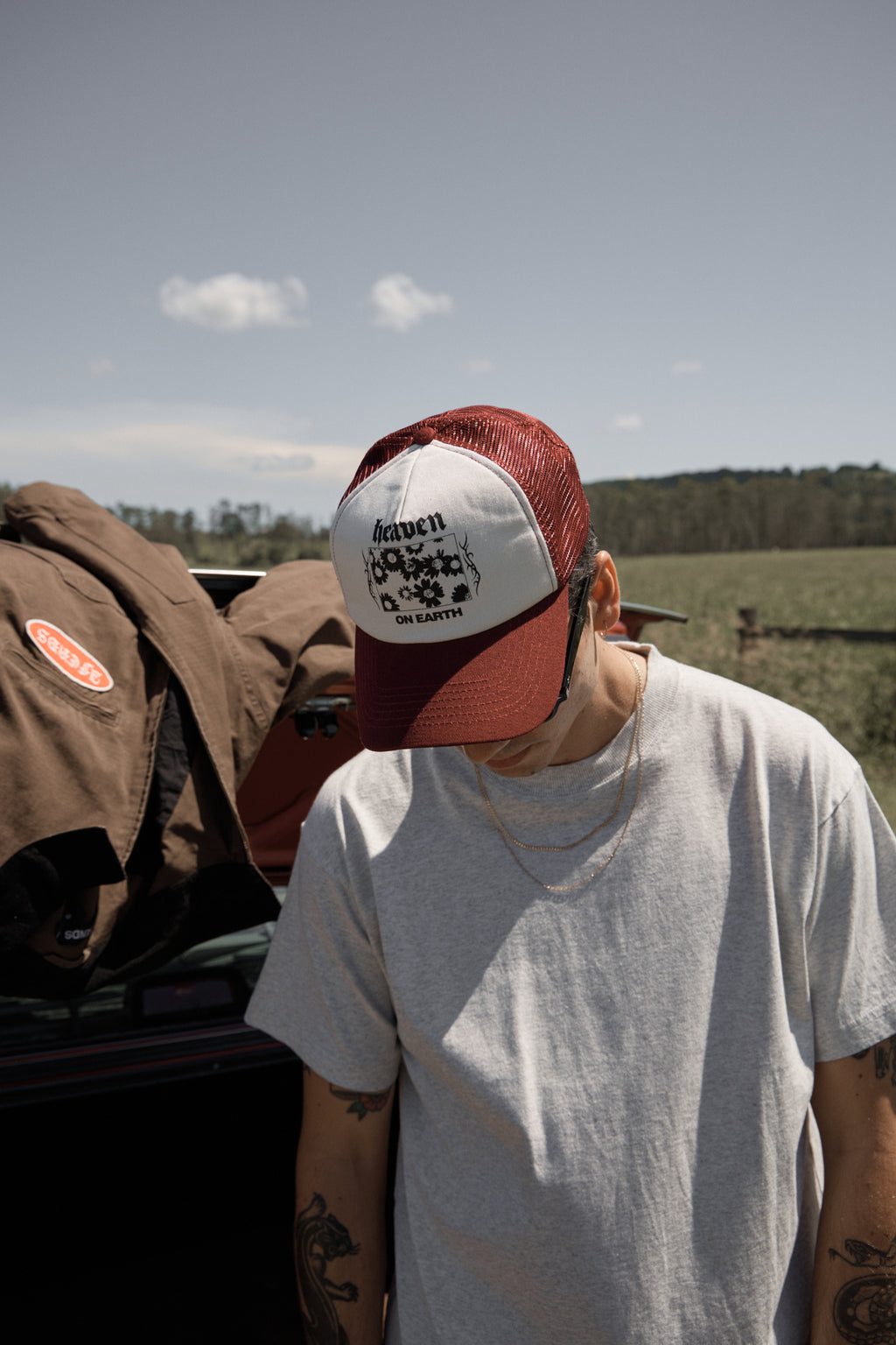 AFENDS Mens Heaven - Recycled Trucker Cap - White
