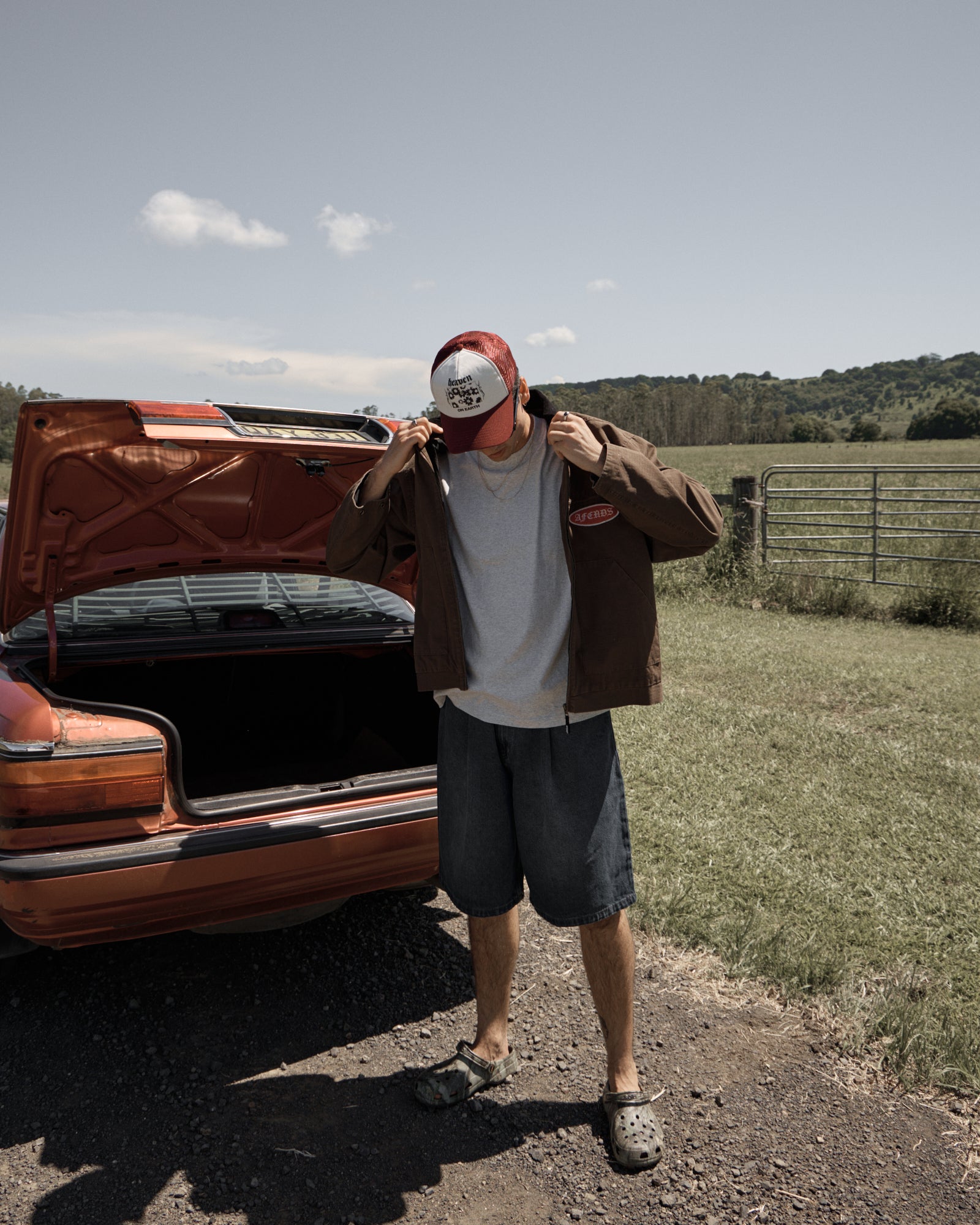 AFENDS Mens Classic - Retro Tee - Shadow Grey Marle