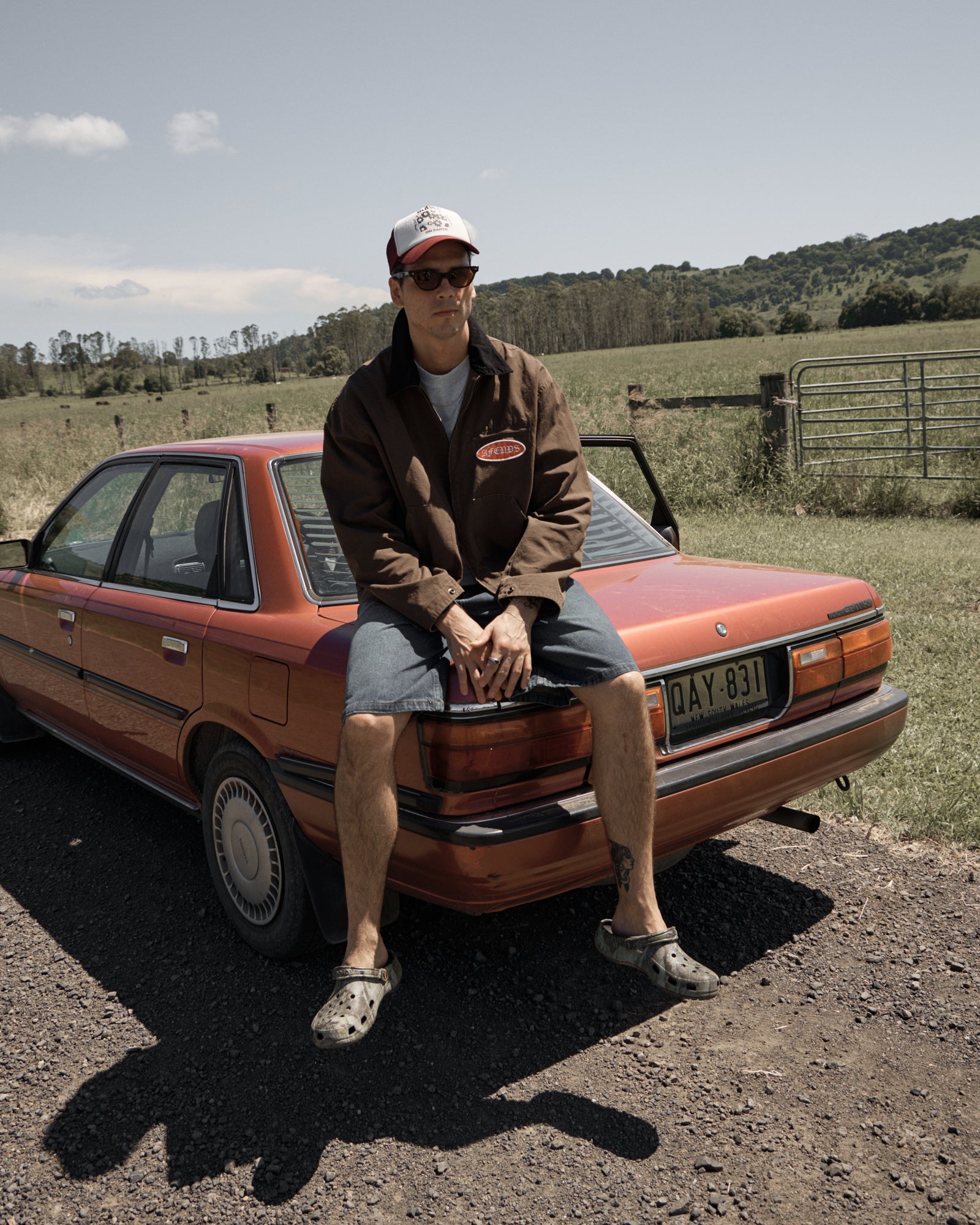 AFENDS Mens Casino Oracle V.2 - Organic Workwear Jacket - Washed Coffee